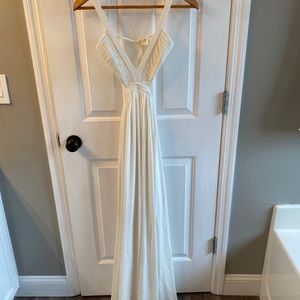 BCBG maxazria Sexy white cut out backless gown